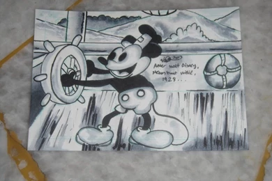 Mickey Mouse (Steamboat Willie) Sketch Card By Saintvinod On ...