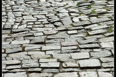 On Black: Cobblestone Pavement By Finepixxler [Large]