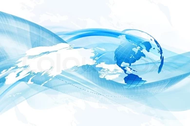 Abstract Business Backgrounds With Globe And Map (bitmap)
