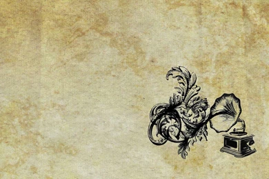Gramophone On Old Paper Desktop Wallpapers 17932