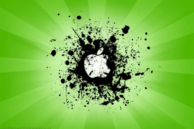 A Green Apple Splat Wallpapers By Black earth art On DeviantArt