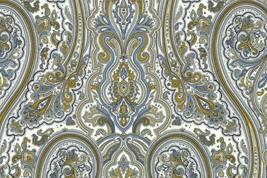 Paisley Wallpapers In Blue And Gold Design By York Wallcoverings ...