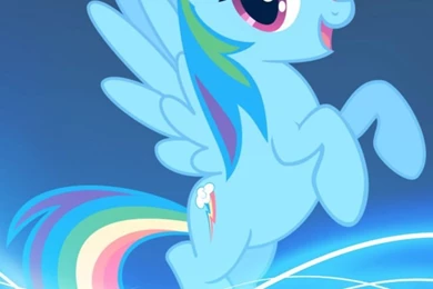 Rainbow Dash Blue Burst Wallpapers