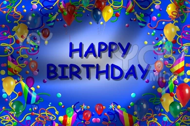 Happy Birthday Backgrounds Blue Theme Template Free Desktop ...
