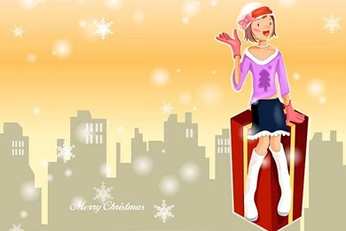 1680*1050 Christmas Girl Pictures   Christmas Girl Vector ...