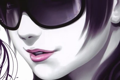 Download Wallpapers 1080x1920 Girl, Glasses, Style, Vector Sony ...