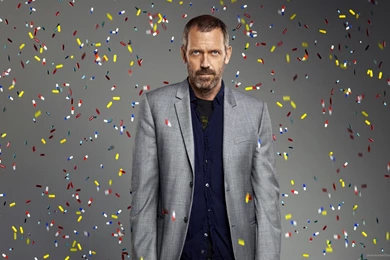 HD Hugh Laurie And Party Popper Wallpapers