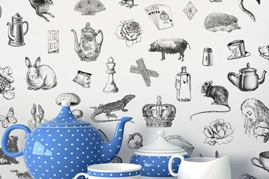Alice In Wonderland' Self Adhesive Wallpapers By Oakdene Designs ...