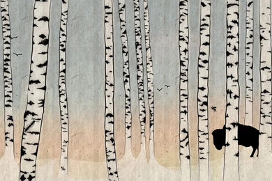 Desktop Wallpapers Calendar March 2013: Birch Spring