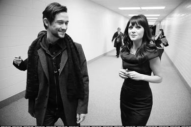 500 Days Of Summer Joseph Gordon Levitt Zooey Deschanel Grayscale ...