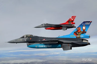Lockheed Martin F16 Fighting Falcon Of Turkish Air Force Aircraft ...
