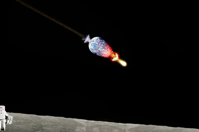 Astronaut Watching Earth Exploding From The Moon Wallpapers   Space ...