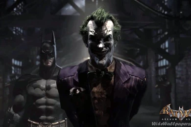 Batman With Joker In Pen Joker Arkham Asylum Wallpapers   1532132