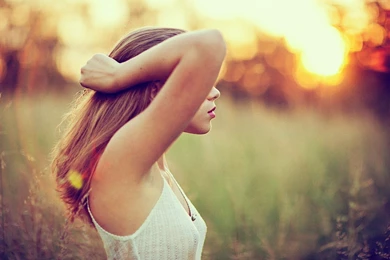 Girl nature photo wallpaper 1920x1200   Magic4Walls.com