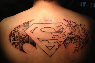 Wallpapers Funny Supeman Tattoo   1280 X 960   Strange Funny Weird ...