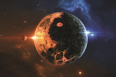 Cg Space Scene Triple Screen Wallpapers