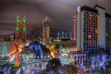 Download Wallpapers 2560x1440 San Antonio, Texas, Night, Colorful ...