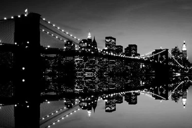 Black & White City Wallpaper.