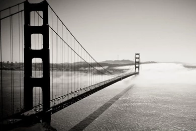 Golden Gate Bridge Black And White HD Desktop Wallpapers ...