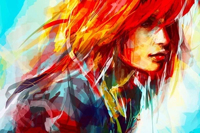 Download Wallpapers 1920x1080 Hayley Williams, Brush, Portrait ...