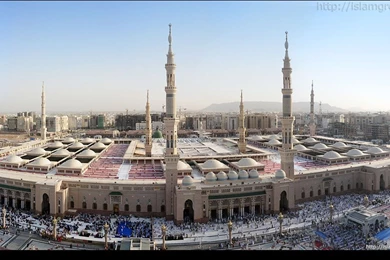 Beautiful Masjid Nabawi Aerial View Wallpapers