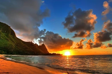 Nature: Tunnels Beach, Kauai, Hawaii, Picture Nr. 57568