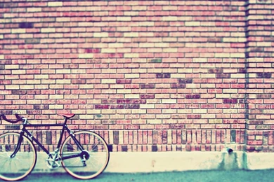 Bicycle By A Brick Wall Widescreen Wallpapers