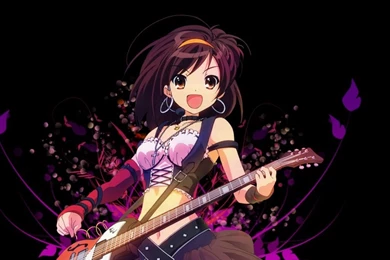 Download Wallpapers 1024x1024 Girl, Guitar, Belt, Music, Rock, Fun ...