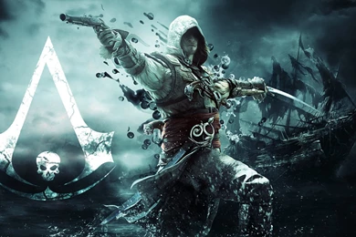 Download Wallpapers 3840x2160 Assassin, Pirate, Edward Kenuey, Gun ...