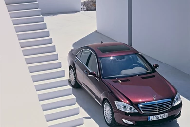 2006 Mercedes Benz S Class   Maroon   Front Angle   Top ...