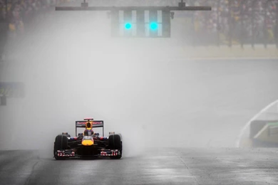 AUSmotive.com » Mark Webber On Front Row In Rain Soaked Brazil