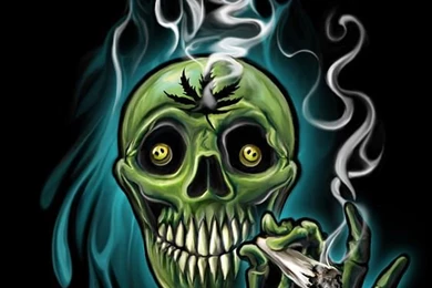 Skull Smoking Weed Wallpapers