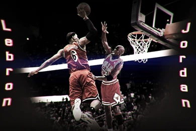 Lebron James Dunking On Michael Jordan By HardWorkRules On DeviantArt