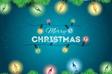 Colored Christmas Lights Backgrounds Vector