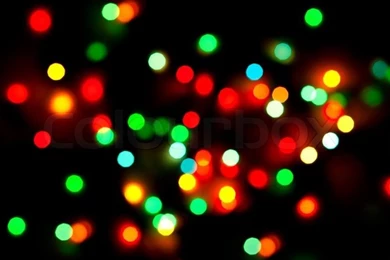 Abstract Christmas Lights As Backgrounds On Black