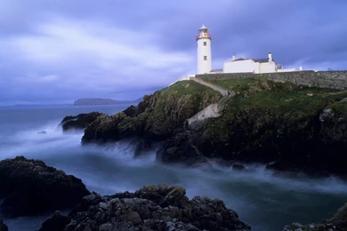 Lighthouses Fanad Lighthouse Cliffs County Ireland Ocean Head ...