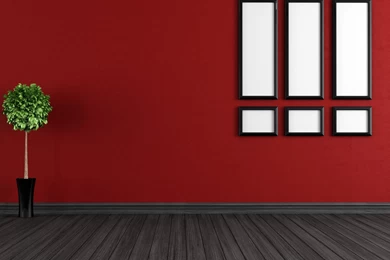 Red Walls Room Interior Wallpapers HD Of Home Decoration