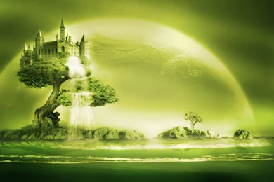 Green Fantasy Tree Wallpapers ⋆ EFondos.com