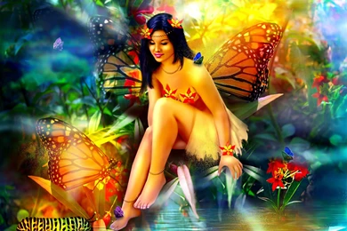 Fairy By The Magic Pond   (