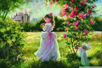 Little Princess Painting HD Desktop Wallpapers : Widescreen : High ...