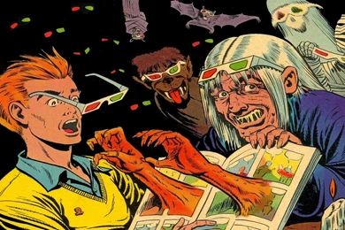 Neato Coolville: HALLOWEEN WALLPAPER: THREE DIMENSIONAL TALES FROM ...