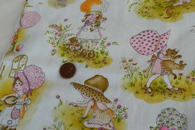 Vintage Fabric Holly Hobbie By Willowstreetvintage On Etsy