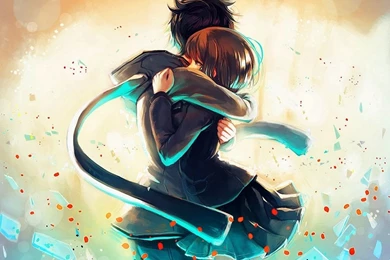1280x1024 Anime Boy Girl Hug Wallpapers