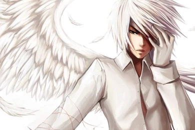 900x695px Boy Anime White Angel