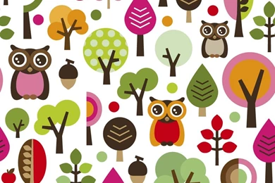 Wallpapers Cute Owls Colours