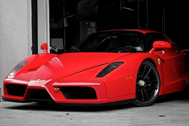 Red Enzo Ferrari Front View Wallpapers 28707