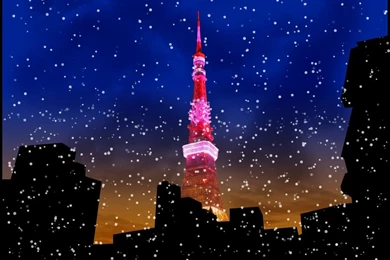White Fall At Tokyo Tower By Frail wyvern On DeviantArt