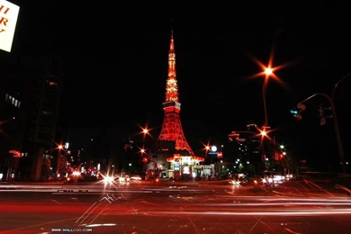 Tokyo Travel   Tokyo Tower At Night (Vol.1) 1024x768 NO.35 ...