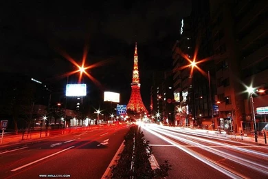 Tokyo Tower Photos   Illuminated Tokyo Tower At Night43   Wallcoo.net