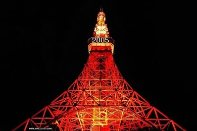 Tokyo Tower Photos   Illuminated Tokyo Tower At Night1   Wallcoo.net